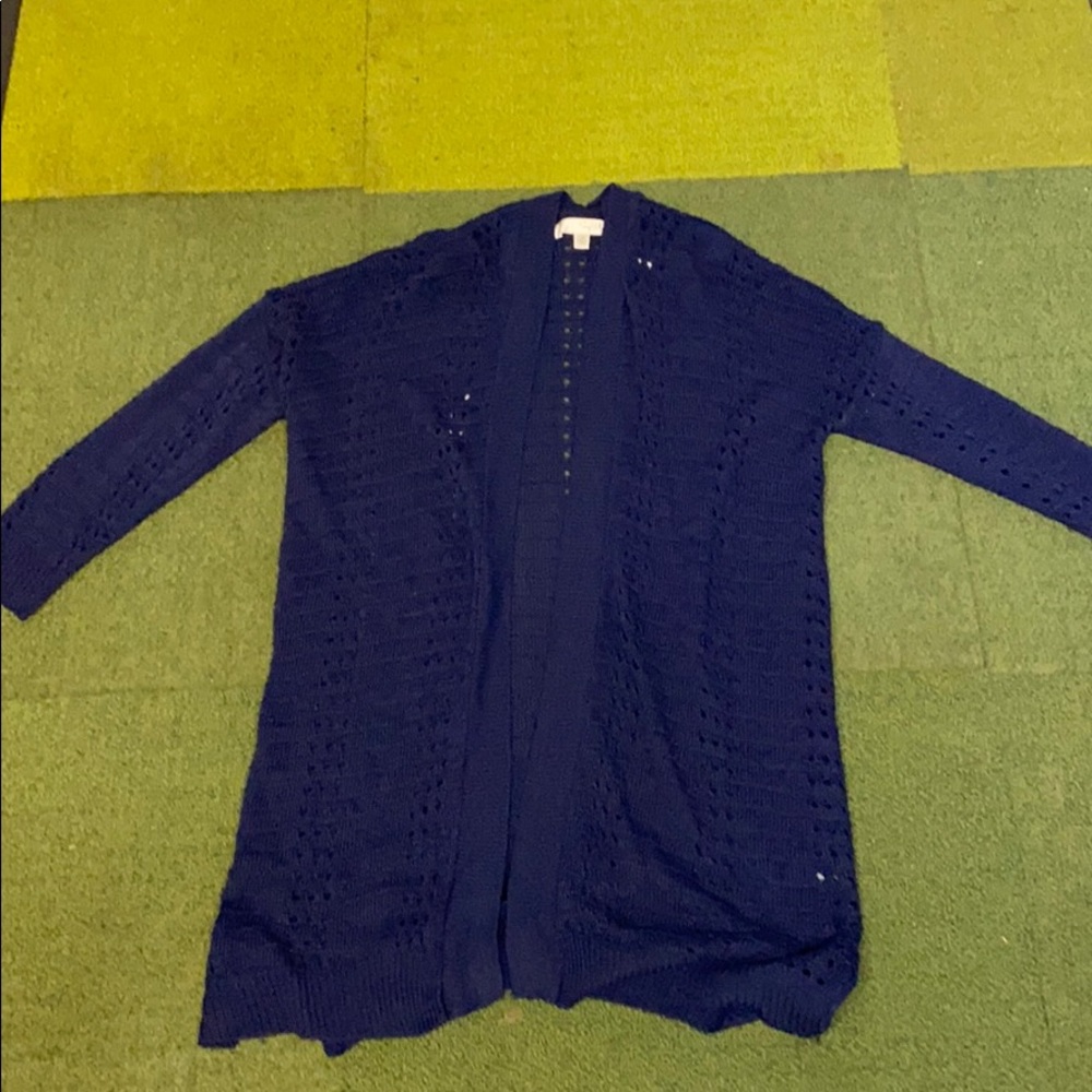 Blue cardigan